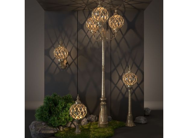 Уличный настенный светильник Sirius U черное золото IP44 Sirius U черное золото