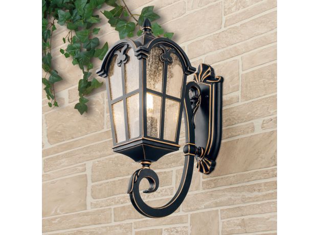 Уличный настенный светильник Mira U черное золото IP44 Mira U черное золото