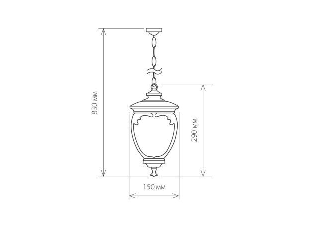 Уличный подвесной светильник Andromeda H черное золото IP44 GLYF-8024H черное золото