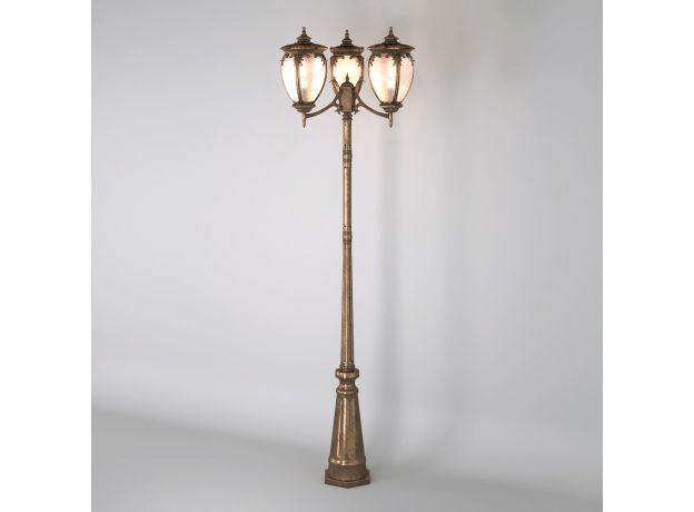 Уличный светильник на столбе Andromeda F/3 черное золото IP44 GLYF-8024F/3 черное золото