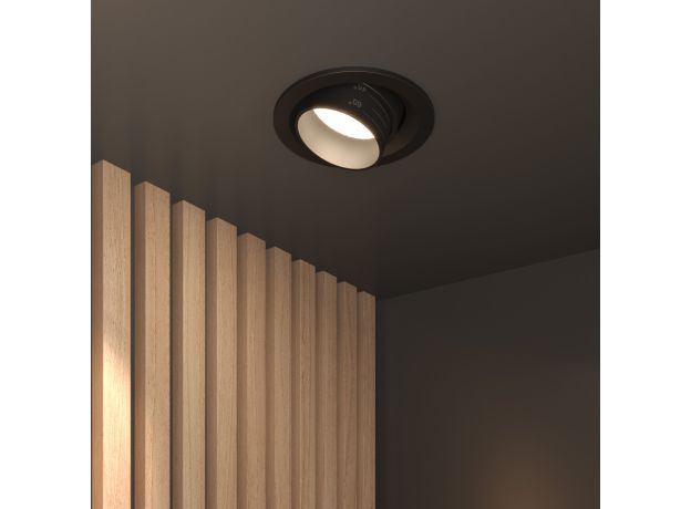 Встраиваемый светодиодный светильник с поворотно-выдвижным механизмом 9919 LED 10W 4200K черный