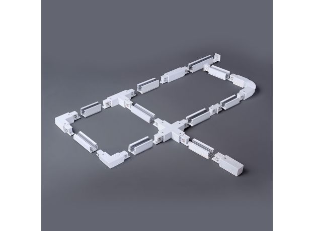 Коннектор прямой для трехфазного шинопровода белый TRC-1-3-I-WH