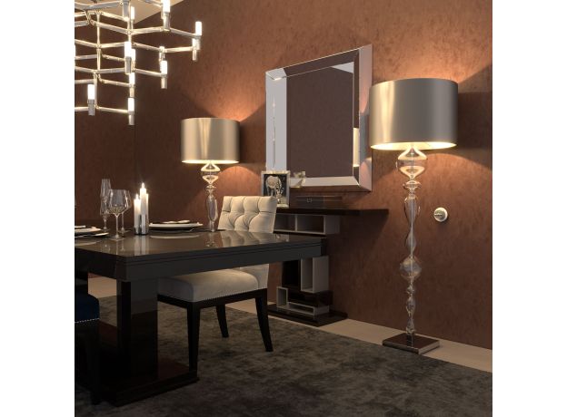 Переключатель одноклавишный матовый хром ретро WL19-01-03