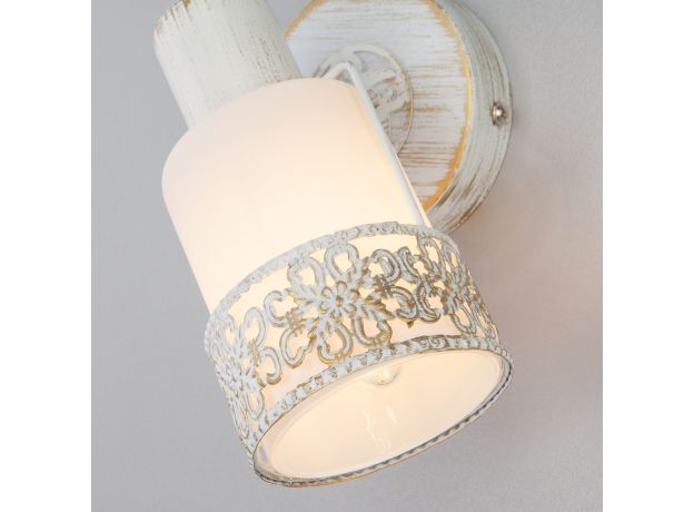 Спот с поворотным плафоном 20025/1 белый с золотом