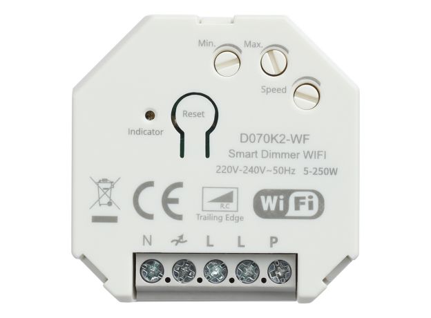 84016-B Кнопочный нажимной диммер Smart Life  Wifi 200W