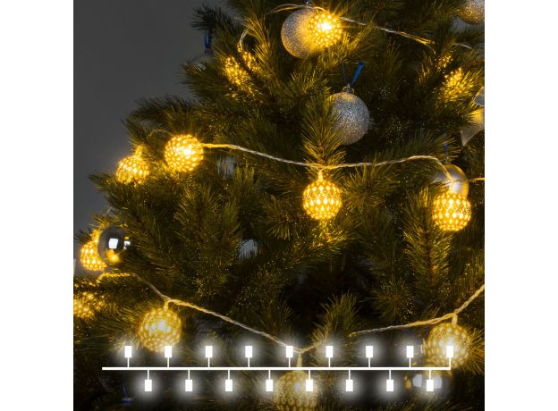 Гирлянда нить золото/теплый белый с эффектом мерцания 2,8м IP20 400-003 золото/теплый белый с эффектом мерцания
