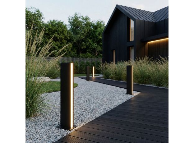 Ландшафтный светильник уличный Flat 3000K чёрный 1538 TECHNO LED черный