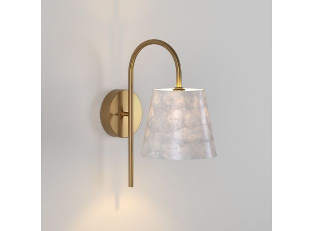 Настенный светильник с натуральным перламутром 101013 латунь/перламутр