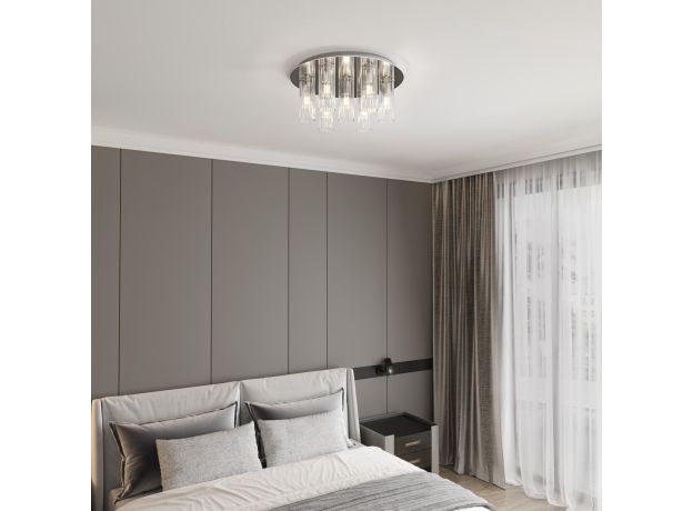 Потолочный светильник со стеклянными плафонами 502111/7 хром