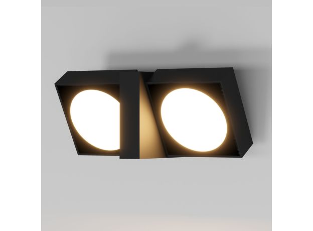 Уличный настенный поворотный светильник Twin 3000K черный 35170/D черный