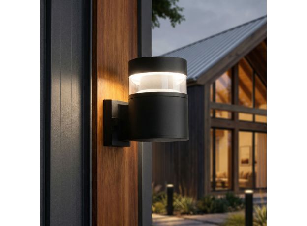 Уличный настенный светильник 1530 TECHNO LED 3000K чёрный 1530 TECHNO LED черный