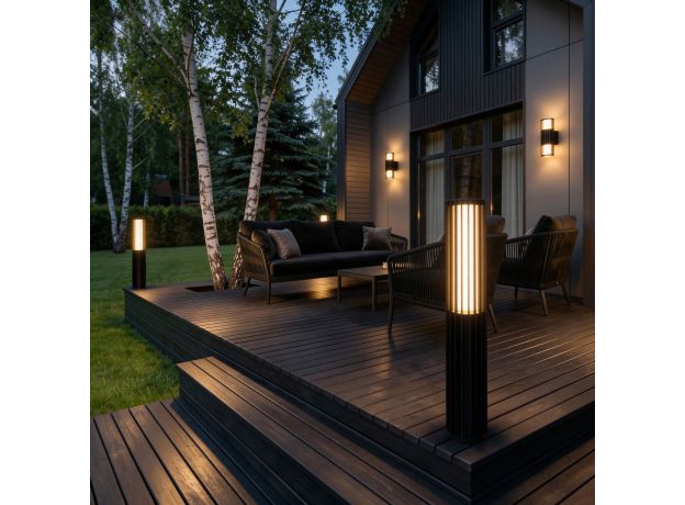 Уличный настенный светильник Entero (35189/W) 3000K черный 35189/W черный