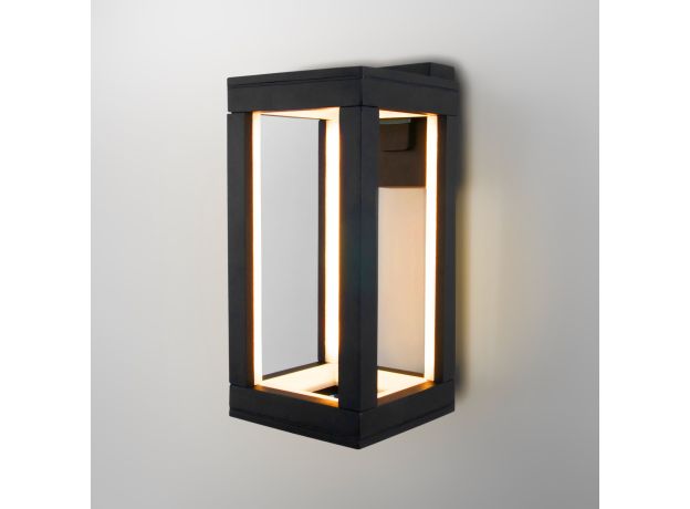 Уличный настенный светодиодный светильник Frame 3000K чёрный 1527 TECHNO LED черный