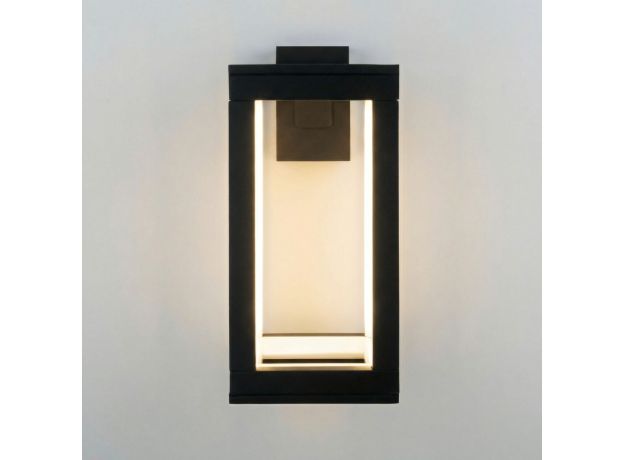 Уличный настенный светодиодный светильник Frame 3000K чёрный 1527 TECHNO LED черный