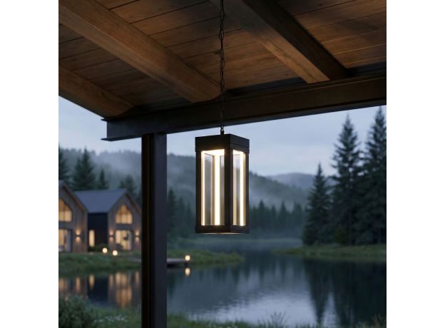 Уличный подвесной светильник Frame 3000K чёрный 1528 TECHNO LED черный