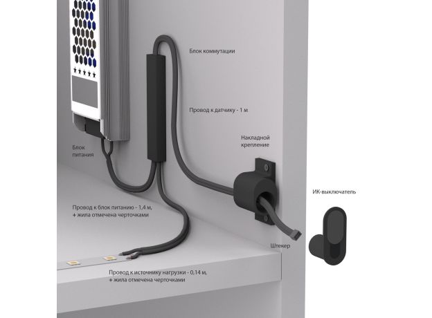 Выключатель ИК с функцией диммирования 12/24V 36/72W 95004/01