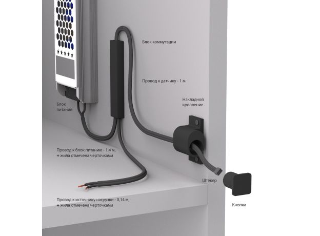 Выключатель сенсорный с функцией диммирования 12/24V 36/72W 95003/01