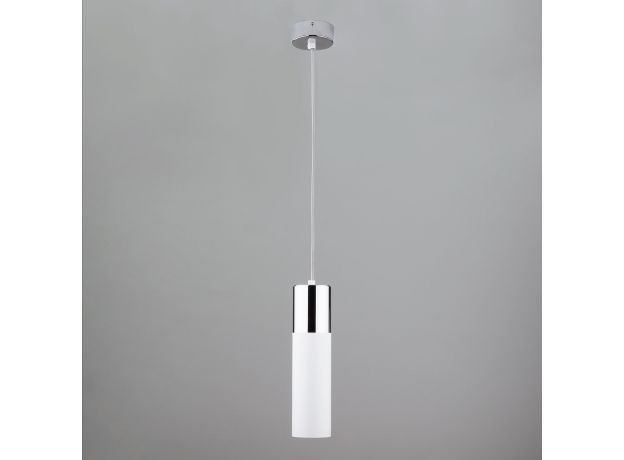 Светильник лофт подвесной со светодиодами 50135/1 LED хром/белый