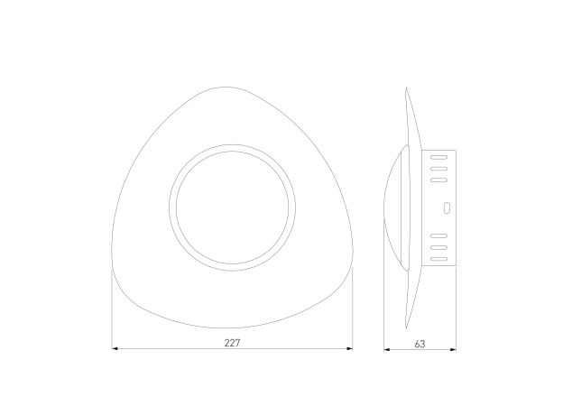 Настенный светодиодный светильник 40151/1 LED черный