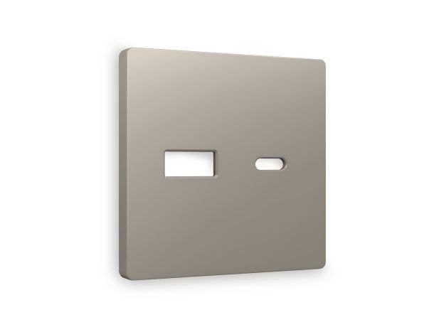AP3710 Лицевая панель ALFA (Серо-бежевый матовый) для розетки 2USB A+C QUANT