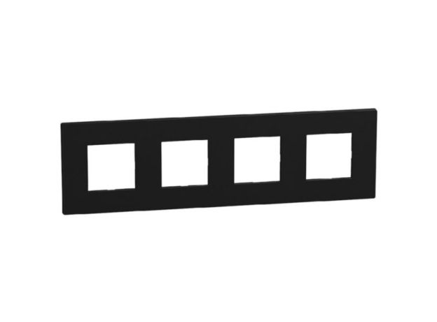 Bticino Light Now - рамка 2x4m 71mm, цвет черный - YA4802M4DD