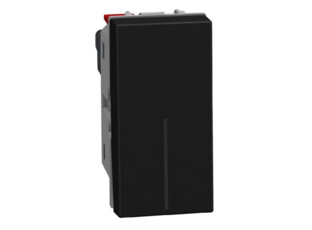 Bticino Light Now - переключатель Rocker 1 модуль, цвет черный - YD4003A