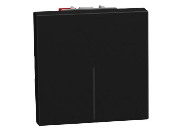 Bticino Light Now - переключатель Rocker 2 модуля, цвет черный - YD4003M2A
