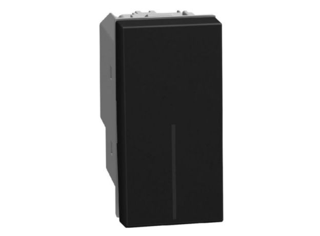 Bticino Light Now - переключатель перекрестный Rocker 1 модуль, цвет черный - YD4004