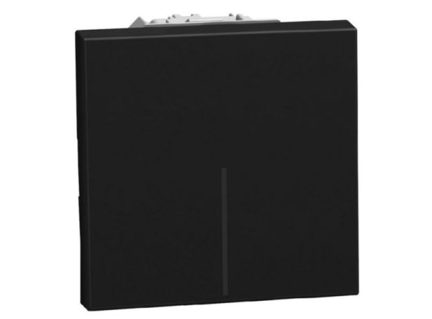 Bticino Light Now - переключатель перекрестный Rocker 2 модуля, цвет черный - YD4004M2