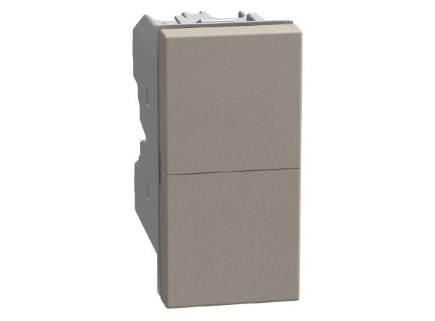 Bticino Light Now - двойная кнопка для штор NO+NO 1 модуль, цвет камень - YG4036