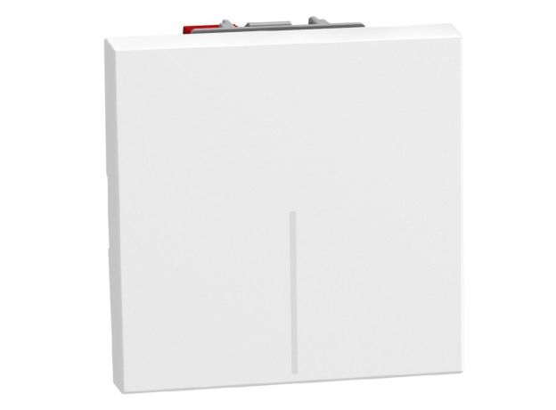 Bticino Light Now - выключатель кнопка NO Rocker 2 модуля, цвет белый - YW4005M2A