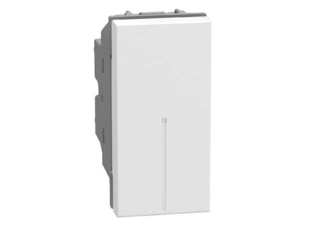Bticino Light Now - выключатель кнопка NO Axial 1 модуль, цвет белый - YW4055A