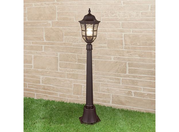 Уличный светильник на столбе Dorado F кофейное золото IP44 GL 1013F