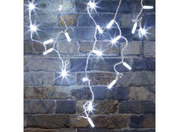 Новогодняя гирлянда бахрома белый с эффектом мерцания 3*0,6м IP65 100-101 белый с эффектом мерцания