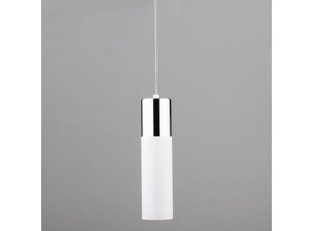 Светильник лофт подвесной со светодиодами 50135/1 LED хром/белый