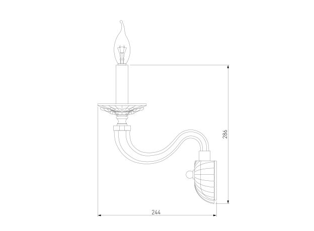 Классический настенный светильник 338/1