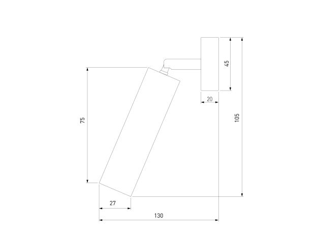 Светодиодный светильник 20133/1 LED серебро
