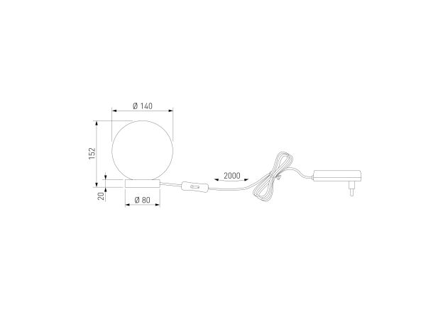 Настольная лампа со стеклянным плафоном ручной работы 1_102