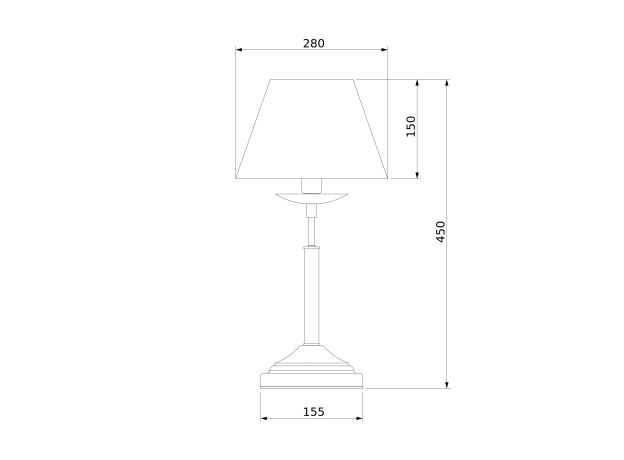Настольная лампа 01010/1 хром