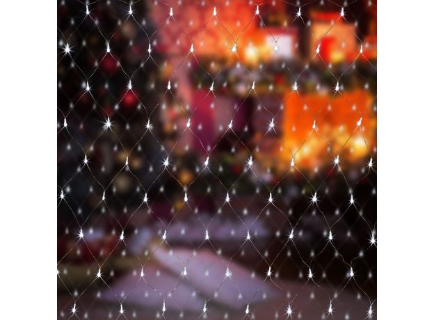 Новогодняя гирлянда сеть белый 1,5*1,5м IP20 300-001 белый