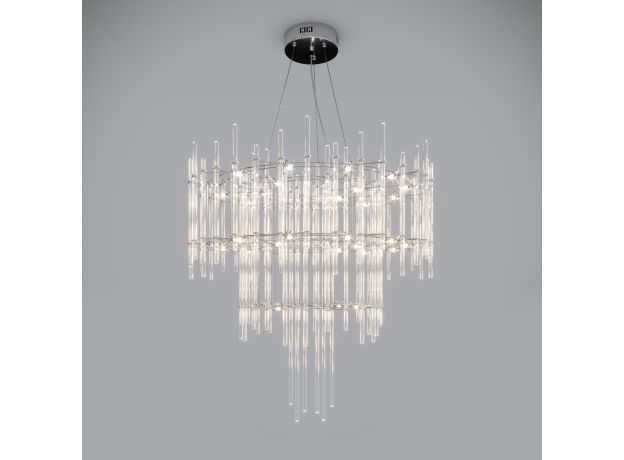 Подвесная светодиодная люстра с пультом управления и декором из акрила 91102 LED