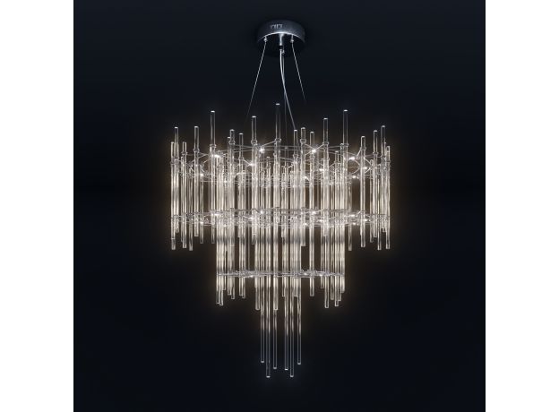 Подвесная светодиодная люстра с пультом управления и декором из акрила 91102 LED