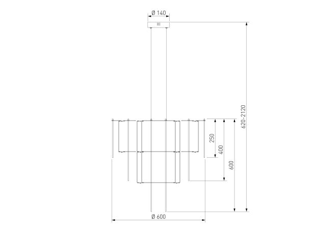 Подвесная светодиодная люстра с пультом управления и декором из акрила 91102 LED