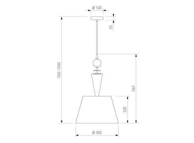 Подвесной светильник с декором из керамики 104014