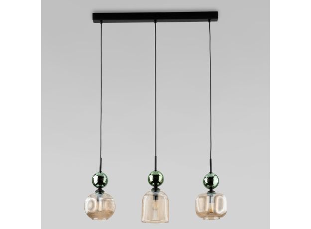 Подвесной светильник со стеклянными плафонами 11147 Sophia Green Cognac