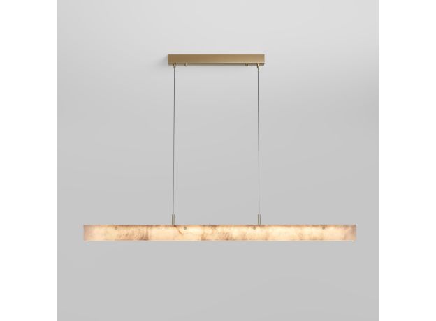 Подвесной светодиодный светильник из алебастра 604053 LED латунь/ алебастр