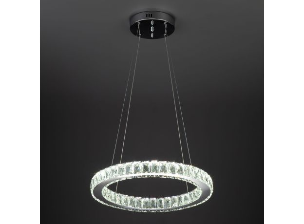 Светодиодная люстра с хрусталем 90023/1 хром