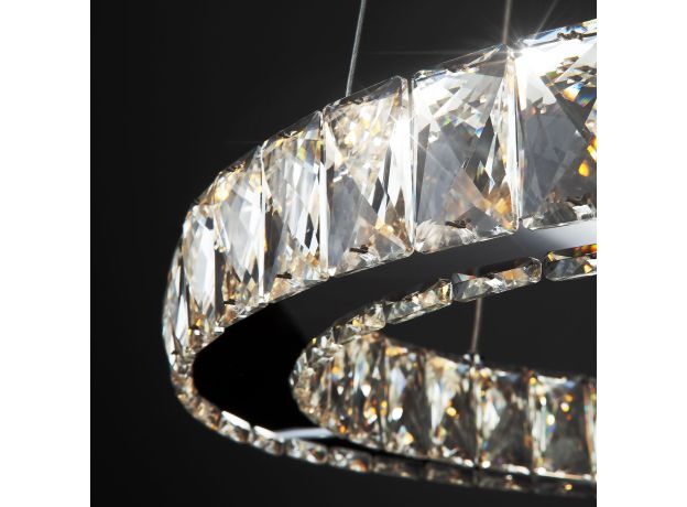 Светодиодная люстра с хрусталем 90023/1 хром