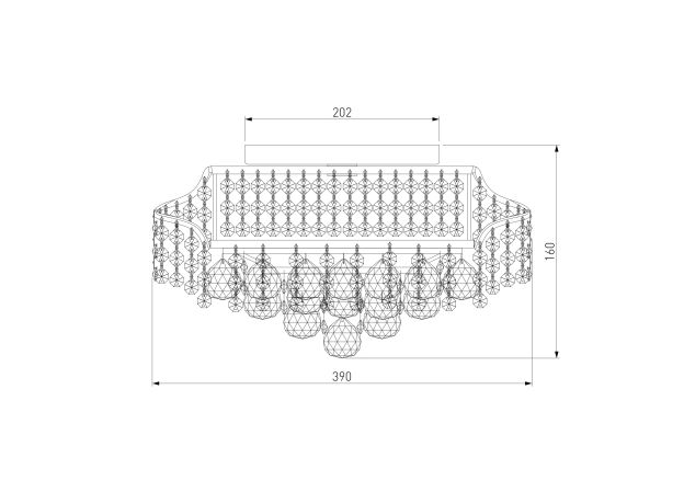 Хрустальная потолочная люстра 16017/6 хром