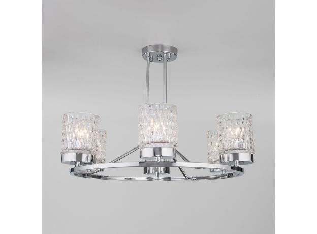 Потолочная люстра со стеклянными плафонами 60127/6 хром